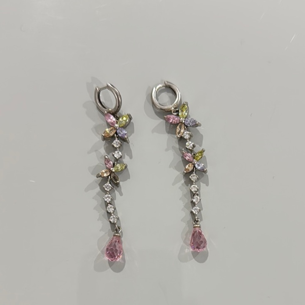 Classy vintage multi pastel color Drop Earrings